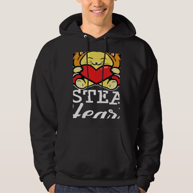 Veste À Capuche Stylish Statement Lion Heart Valentine's Day Love (Devant)