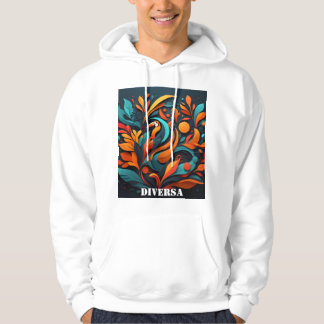 Veste À Capuche Sudadera con Arte Simbólico de Biodiversidad