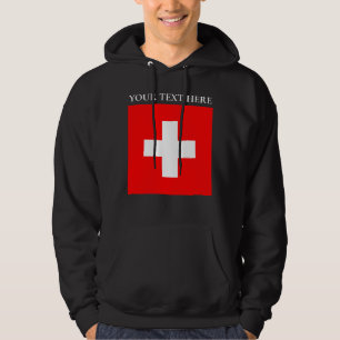 Veste À Capuche Suisse personnalisée Drapeau Suisse Europe Suisse