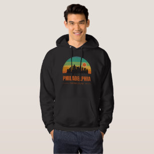 Veste À Capuche Sunset rétro de la ligne Skyline de la ville de P
