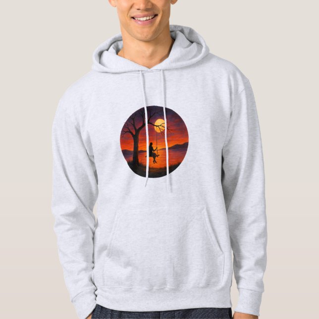 Veste À Capuche Sunset Silhouette Swing Art Adult Hoodie (Devant)