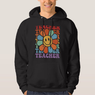 Veste À Capuche Super enseignant Inspirational Colorful Daisy Reto