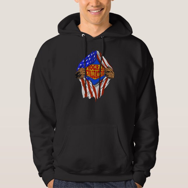 Veste À Capuche Super Évaluateur de programme travail de héros (Devant)