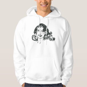 Veste À Capuche Supergirl noir et blanc dessin 2