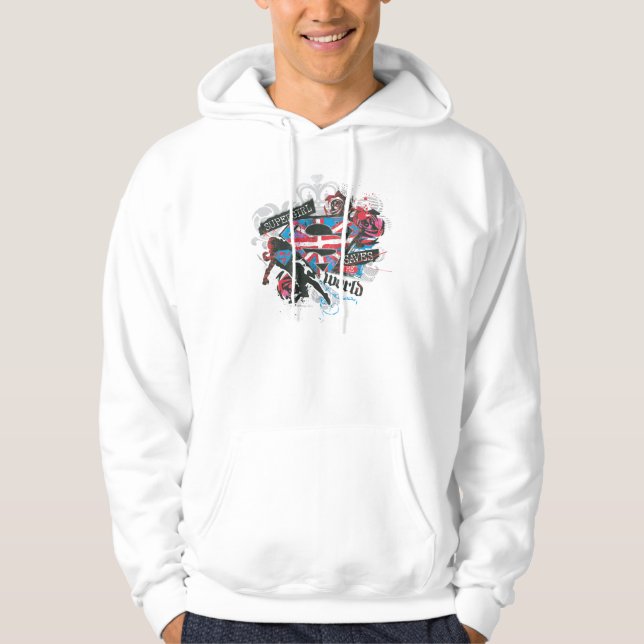 Veste À Capuche Supergirl sauve le monde (Devant)