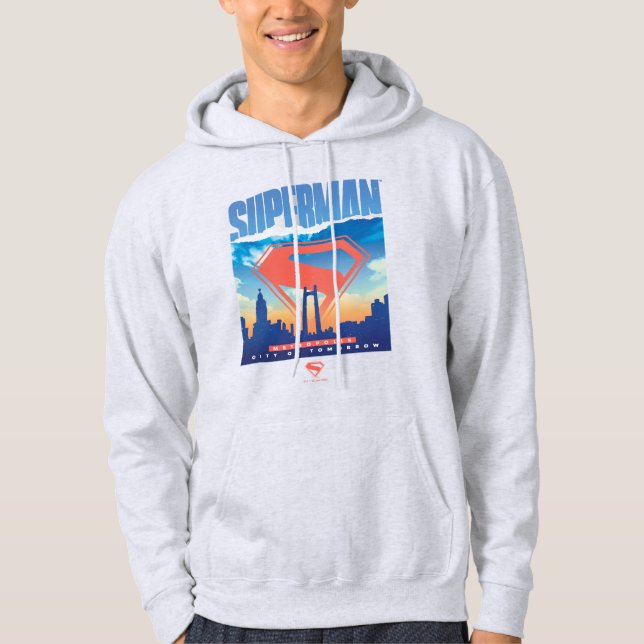 Veste À Capuche Superman Metropolis Skyline (Devant)