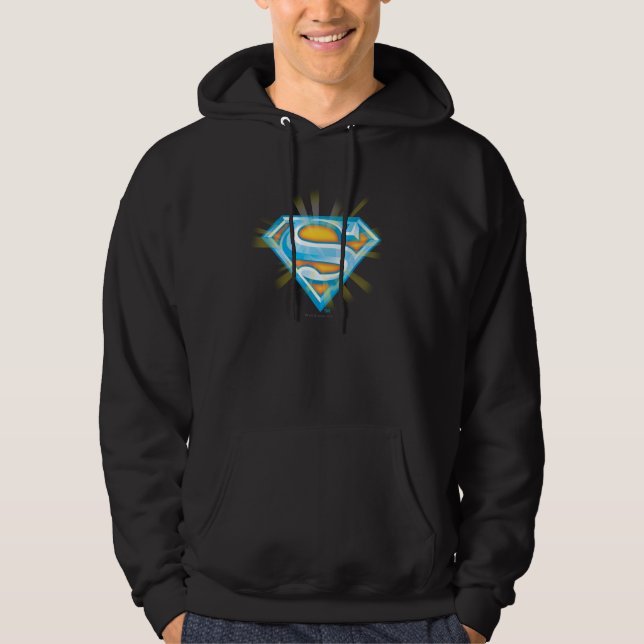 Veste À Capuche Superman S-Shield | Logo bleu et orange (Devant)
