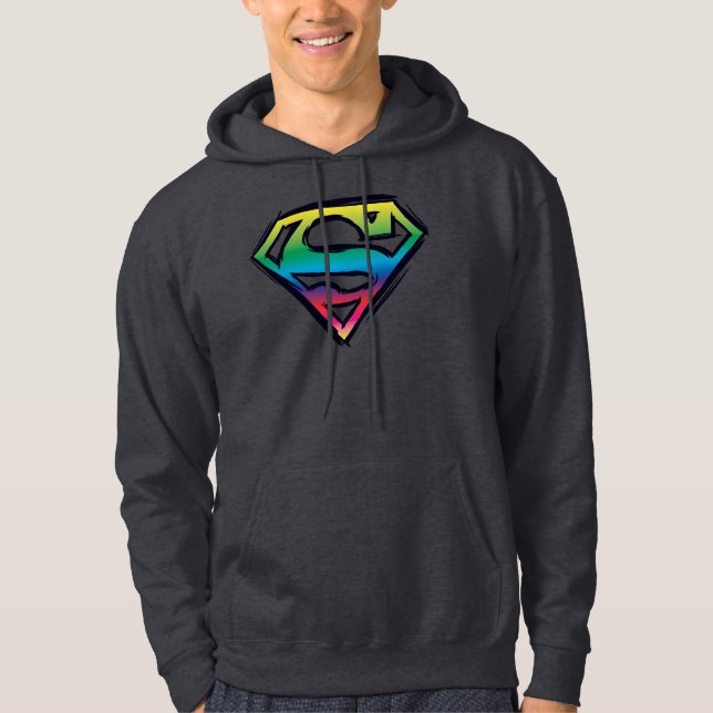 Veste À Capuche Superman S-Shield | Rainbow Logo (Devant)