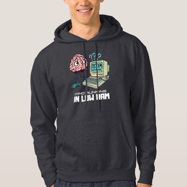 Veste À Capuche Surpensée du système - Design rétro drôle  (Devant)