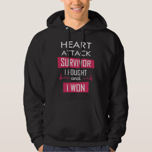 Veste À Capuche Survivant de l'attaque cardiaque, je me suis battu