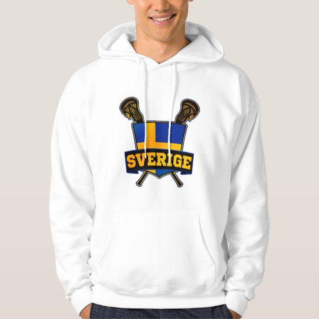 Veste À Capuche Sverige Suède Lacrosse (Devant)
