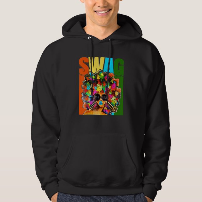 Veste À Capuche Swag My Soul Black Girl Melanin African American (Devant)