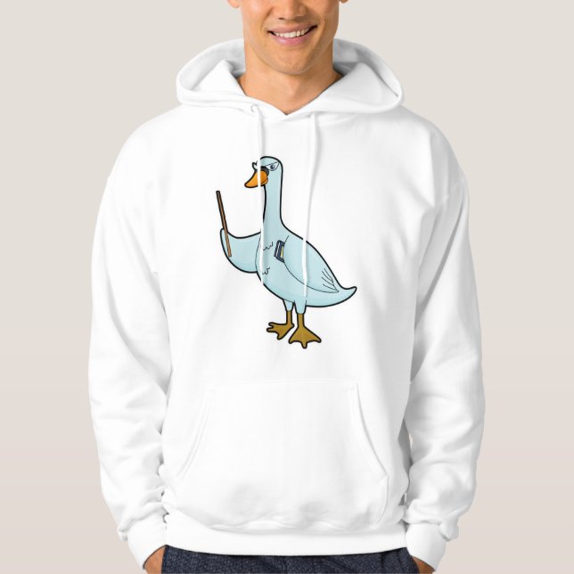 Veste À Capuche Swan en tant qu'enseignant avec livre et pointeur (Devant)