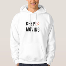 Sweat-shirt à capuche flèche KEEP MOVING