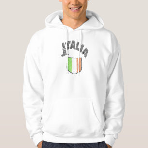 Veste À Capuche Sweat-shirt à capuche vintage avec drapeau italien