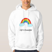 Sweat-shirt arc-en-ciel personnalisé | Nom et cita