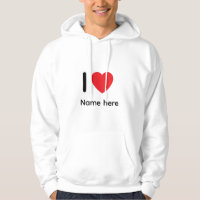 Sweat-shirt personnalisé 'Je t'aime' – Cœur avec n