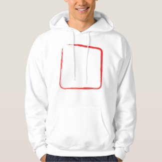Veste À Capuche Sweat-shirt Streetwear Cadre Brosse Rouge