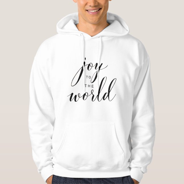 Veste À Capuche Sweatshirt à capuche avec script de Noël minimalis (Devant)