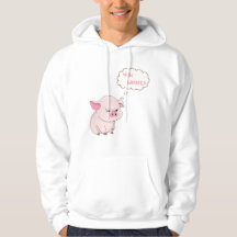 Sweatshirt à capuche drôle de cochon en colère mai