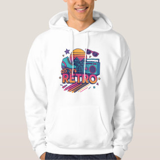 Veste À Capuche  Sweatshirt à Capuche Homme Rétro Années 80