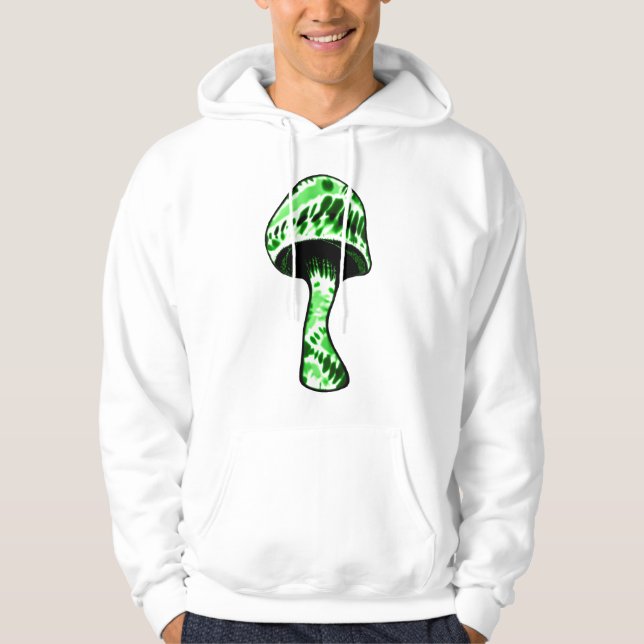 Veste À Capuche Sweatshirt à capuche noir vert TieDye (Devant)