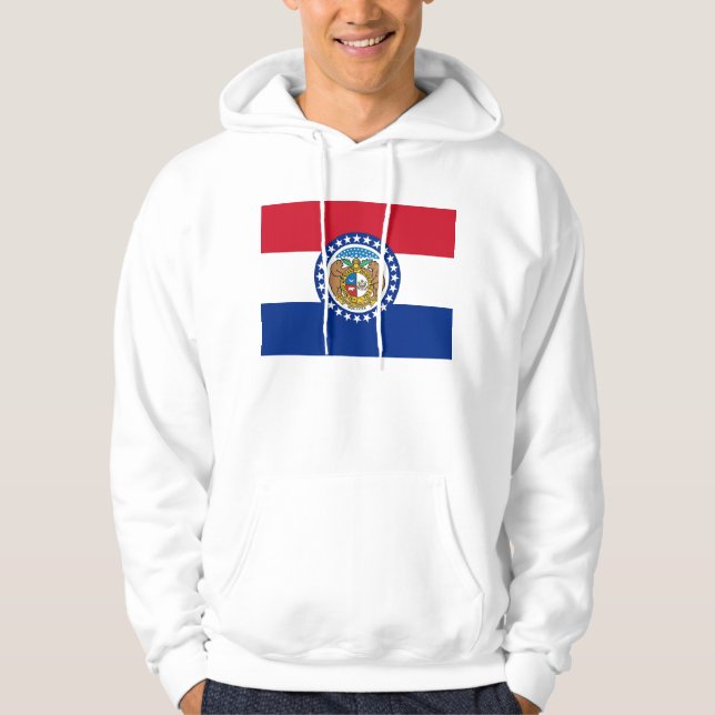 Veste À Capuche Sweatshirt à capuchon avec drapeau américain (Devant)