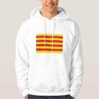 Sweatshirt à capuchon avec drapeau de Catalogne