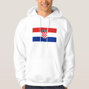 Veste À Capuche Sweatshirt à capuchon avec drapeau de Croatie