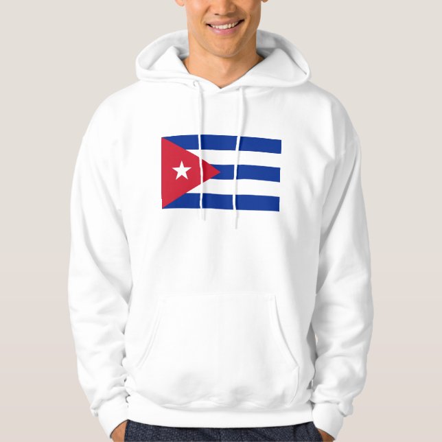 Veste À Capuche Sweatshirt à capuchon avec drapeau de Cuba (Devant)