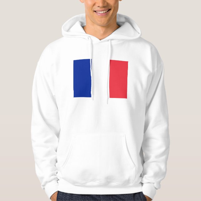 Veste À Capuche Sweatshirt à capuchon avec drapeau de France (Devant)