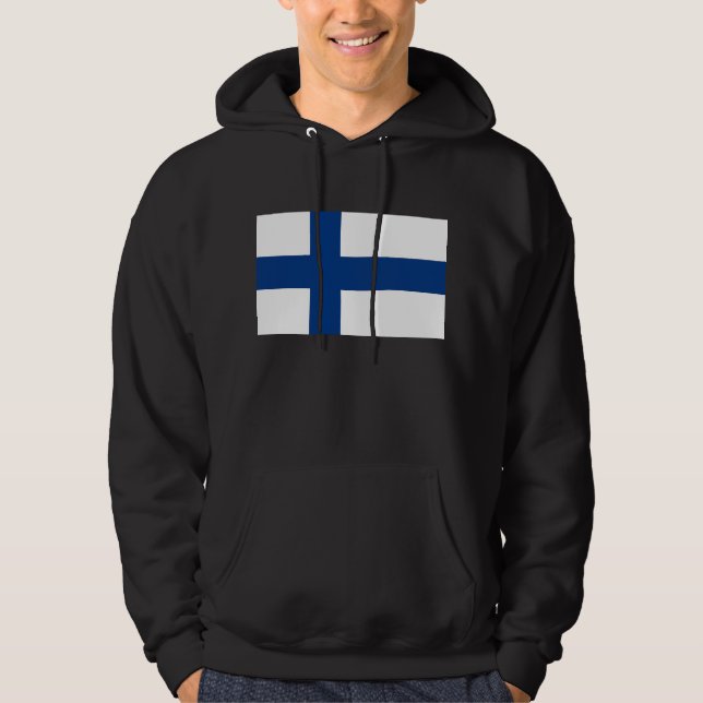 Veste À Capuche Sweatshirt à capuchon avec drapeau de la Finlande (Devant)