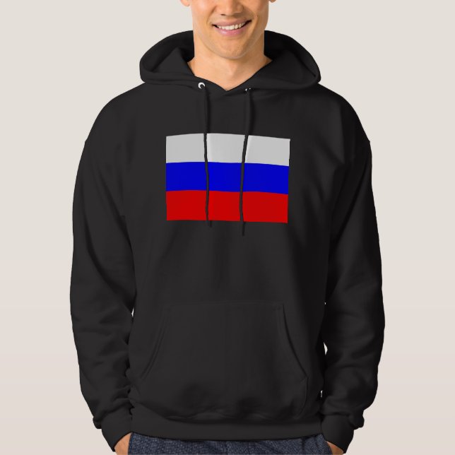Veste À Capuche Sweatshirt à capuchon avec drapeau de la Russie (Devant)