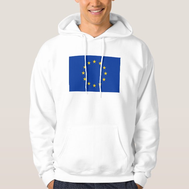 Veste À Capuche Sweatshirt à capuchon avec drapeau de l'Union euro (Devant)