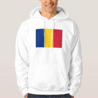Sweatshirt à capuchon avec drapeau de Roumanie