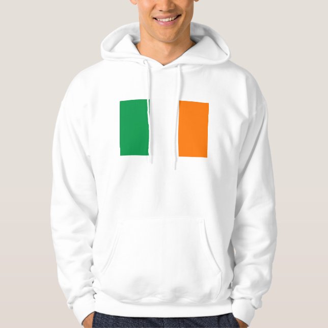 Veste À Capuche Sweatshirt à capuchon avec drapeau d'Irlande (Devant)