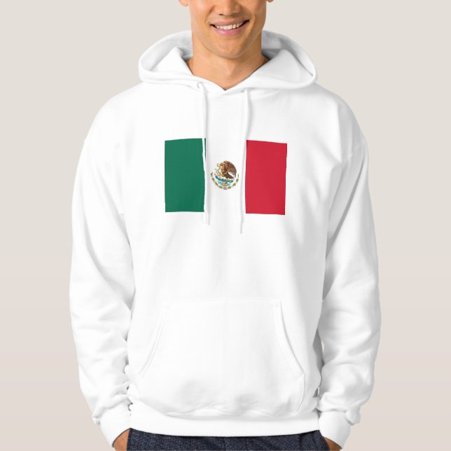 Veste À Capuche Sweatshirt à capuchon avec drapeau du Mexique (Devant)
