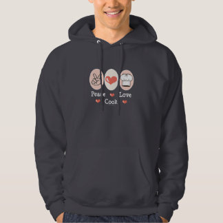 Veste À Capuche Sweatshirt à capuchon de cuisinier d'amour de paix