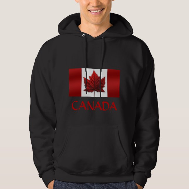 Veste À Capuche Sweatshirt à capuchon de drapeau du Canada de (Devant)