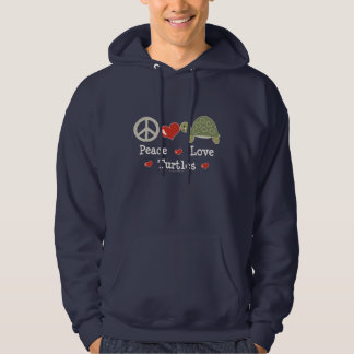 Veste À Capuche Sweatshirt à capuchon de tortues d'amour de paix