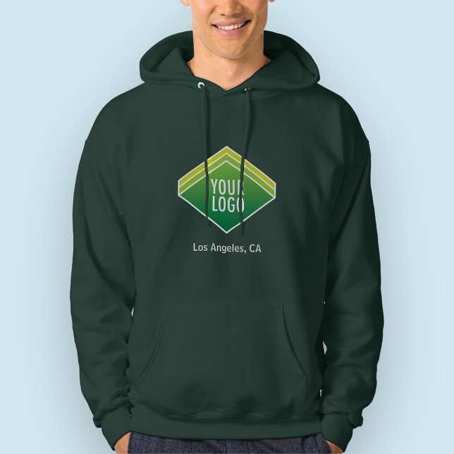 Veste À Capuche Sweatshirt à capuchon homme avec logo personnalisé (MISOOK Men’s Green Hoodie with Logo)