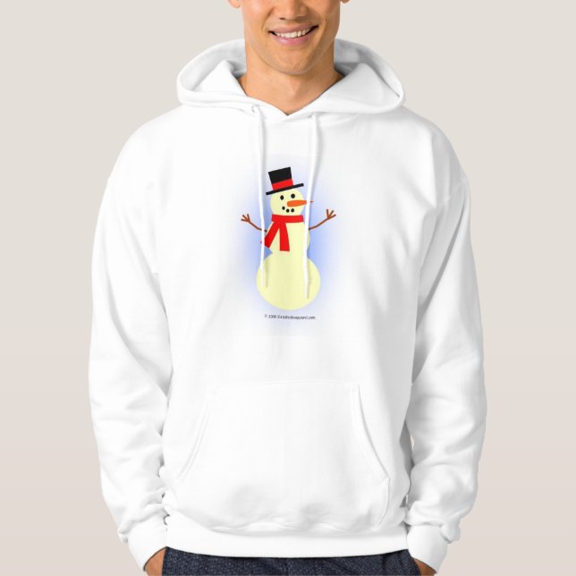 Veste À Capuche Sweatshirt de bonhomme de neige (Devant)