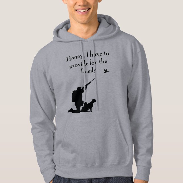 Veste À Capuche Sweatshirt De Chasse Drôle Pour Hommes (Devant)