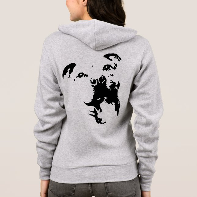 Veste À Capuche Sweatshirt de chien de Pitbull (Dos)