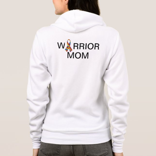 Veste À Capuche Sweatshirt de maman de guerrier (Dos)