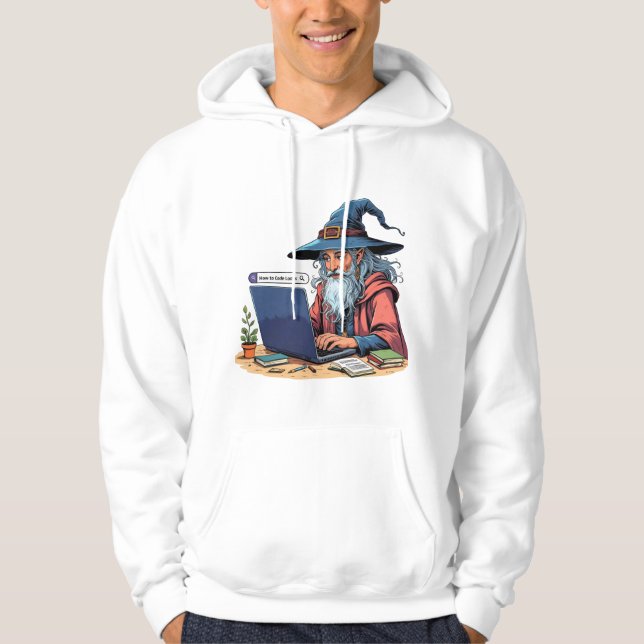 Veste À Capuche Sweatshirt drôle "comment coder"  (Devant)