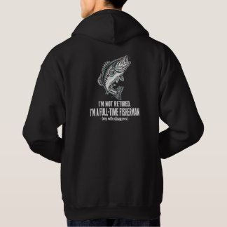 Veste À Capuche Sweatshirt drôle de pêcheur à plein temps - Parti