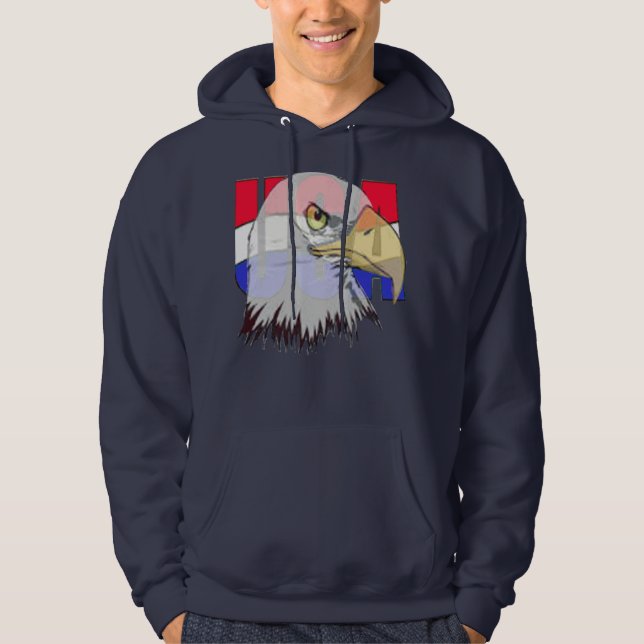 Veste À Capuche Sweatshirt Eagle USA (Devant)