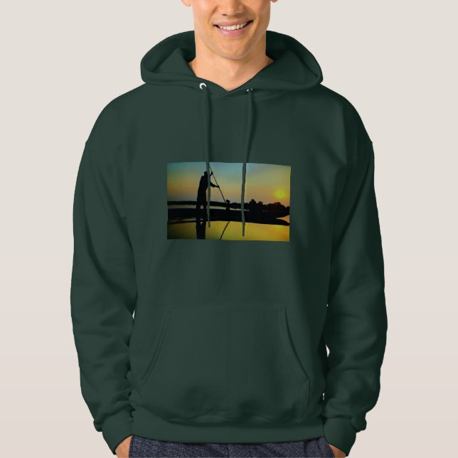 VESTE À CAPUCHE SWEATSHIRT ENCADRÉ DES HOMMES - VOYAGES DE RIVIÈRE (Devant)