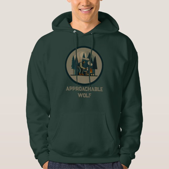 Veste À Capuche Sweatshirt Loup Accessible (Devant)